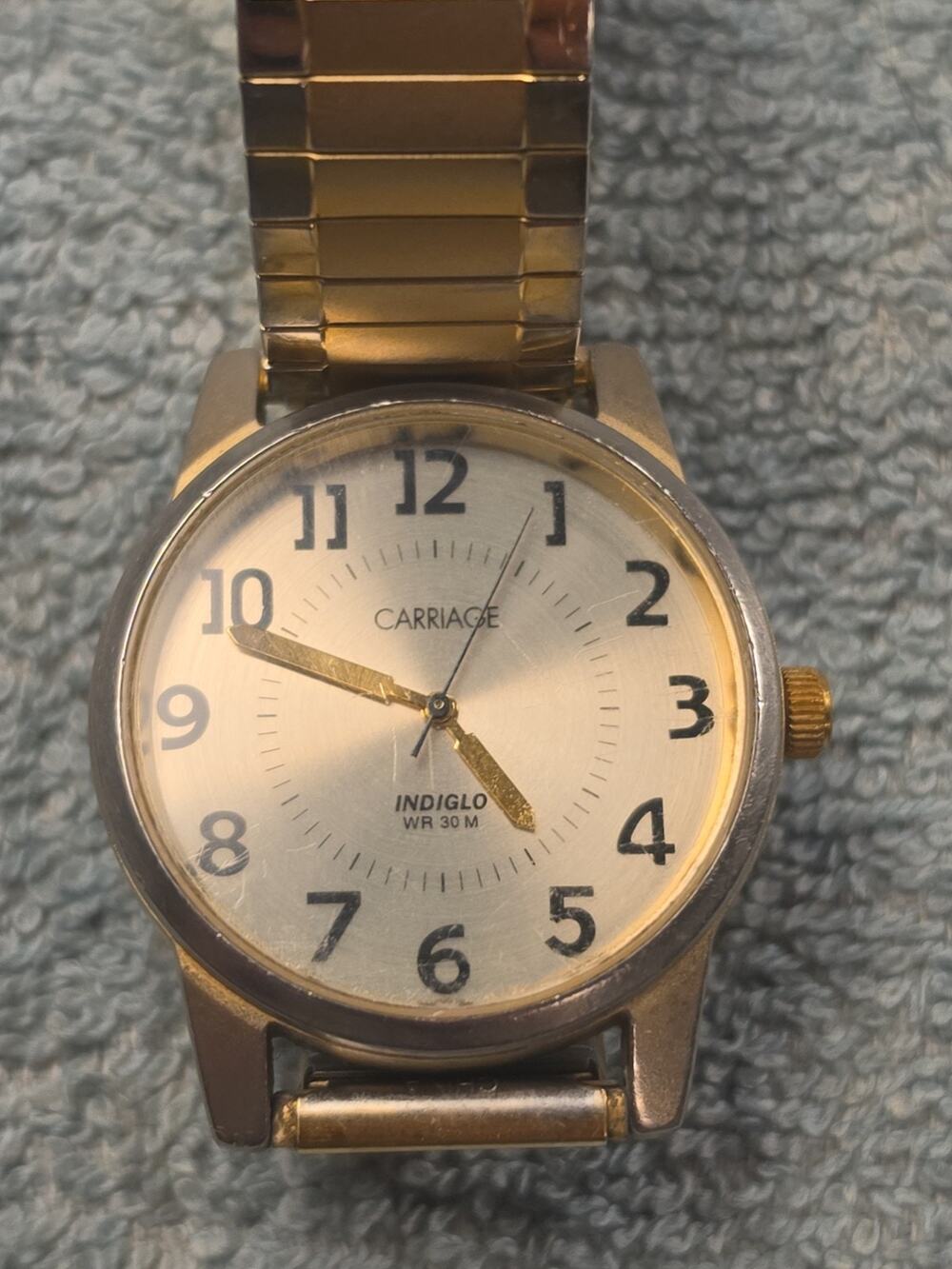 Vintage Carriage by Timex Indiglo Womens Watch Gold Tone Expansion Band RUNNING